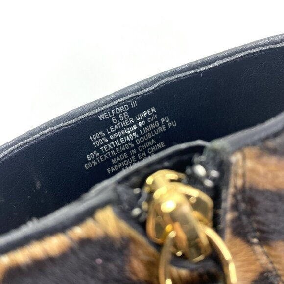 Lauren Ralph Lauren Boots Size 6.5 Welford Brown Ankle Calf Hair Animal Print - Picture 7 of 8